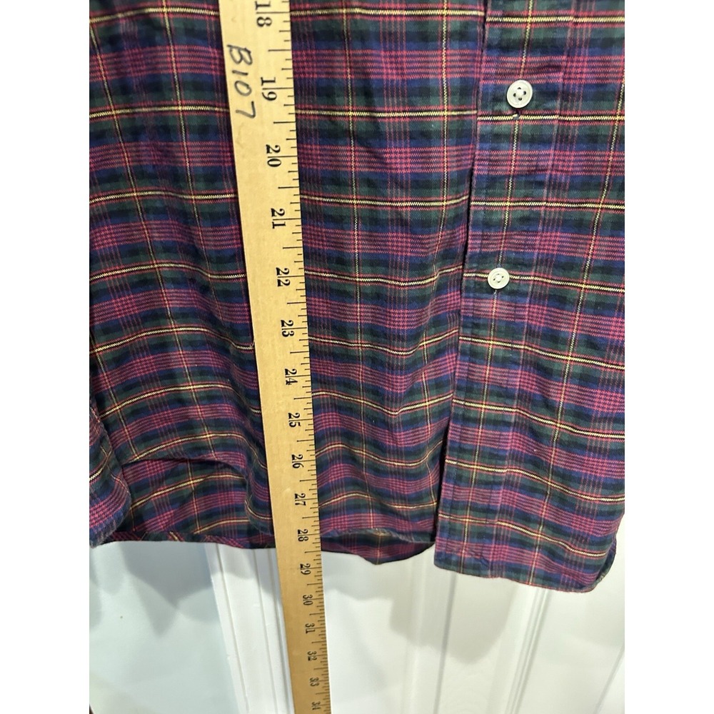 Ralph Lauren Polo Vintage Plaid Button Down Long Sleeve Custom Fit Preppy L - Picture 5 of 13